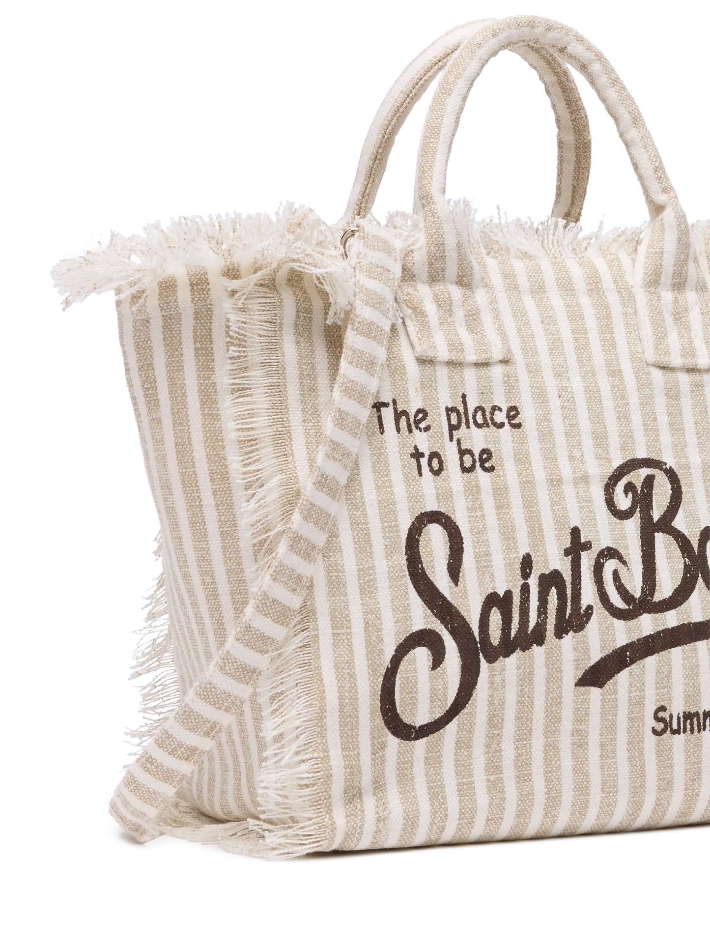 Colette linen handbag with striped print - MC2 Saint Barth