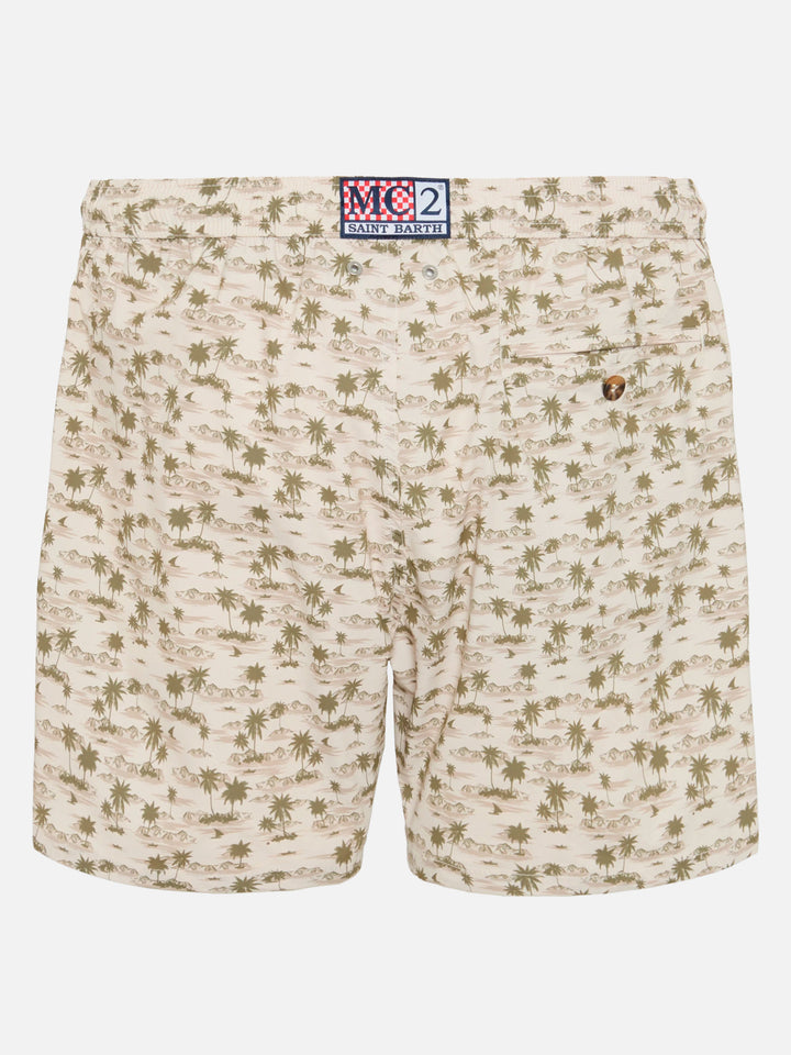 Costume mare Comfort Light con stampa spiaggia