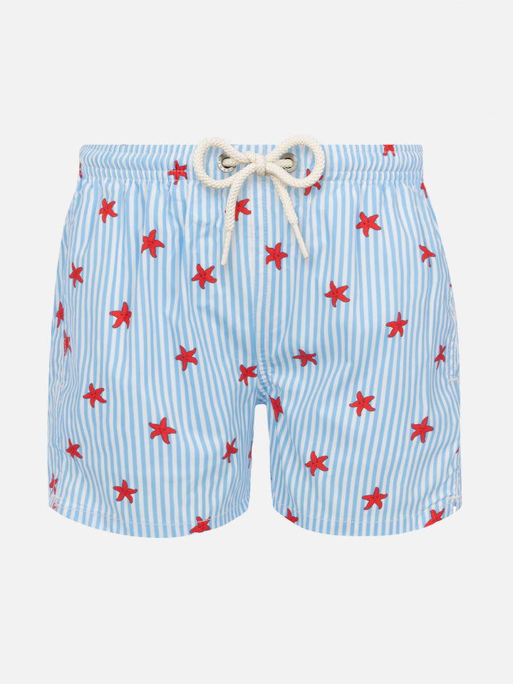 Comfort Light swim shorts with starfish print - MC2 Saint Barth