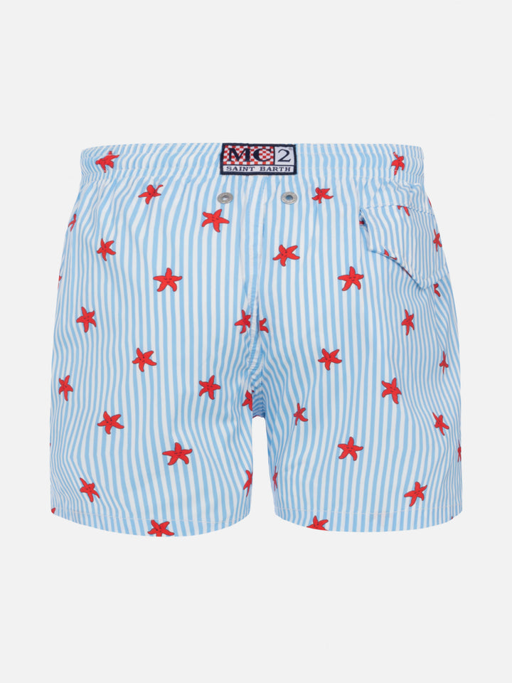 Comfort Light swim shorts with starfish print - MC2 Saint Barth
