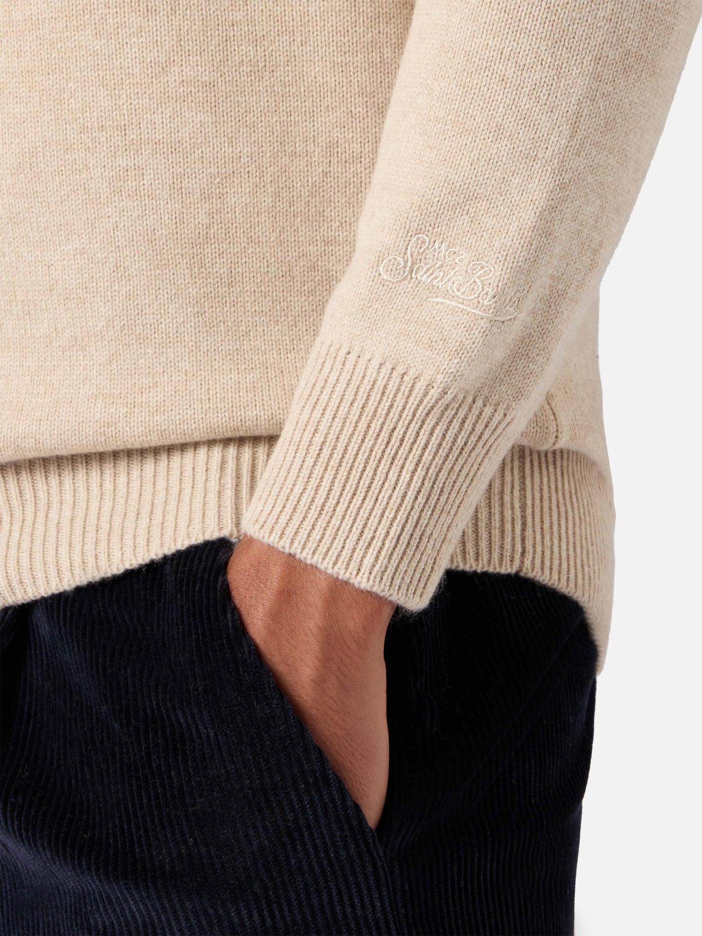 Polo in maglia Covent in lana beige