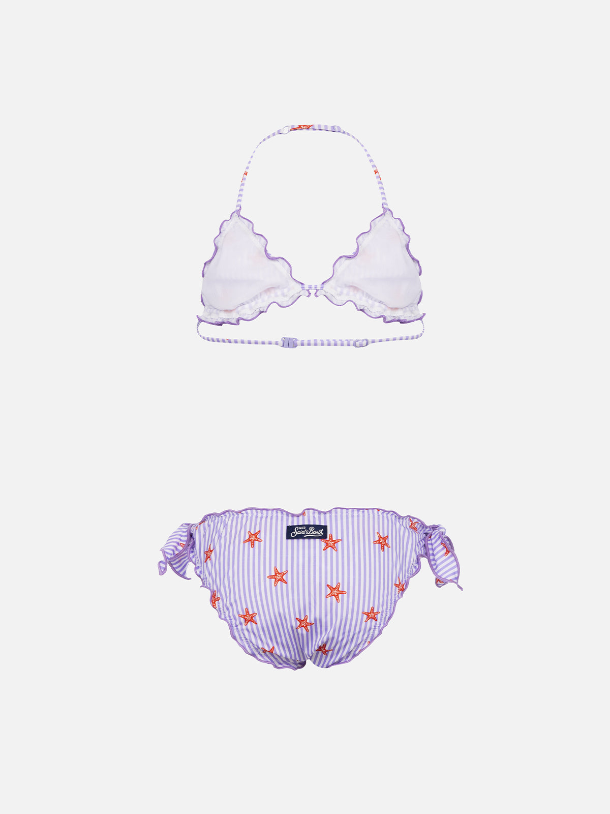 Girl classic triangle bikini Cris with seastars print - MC2 Saint Barth