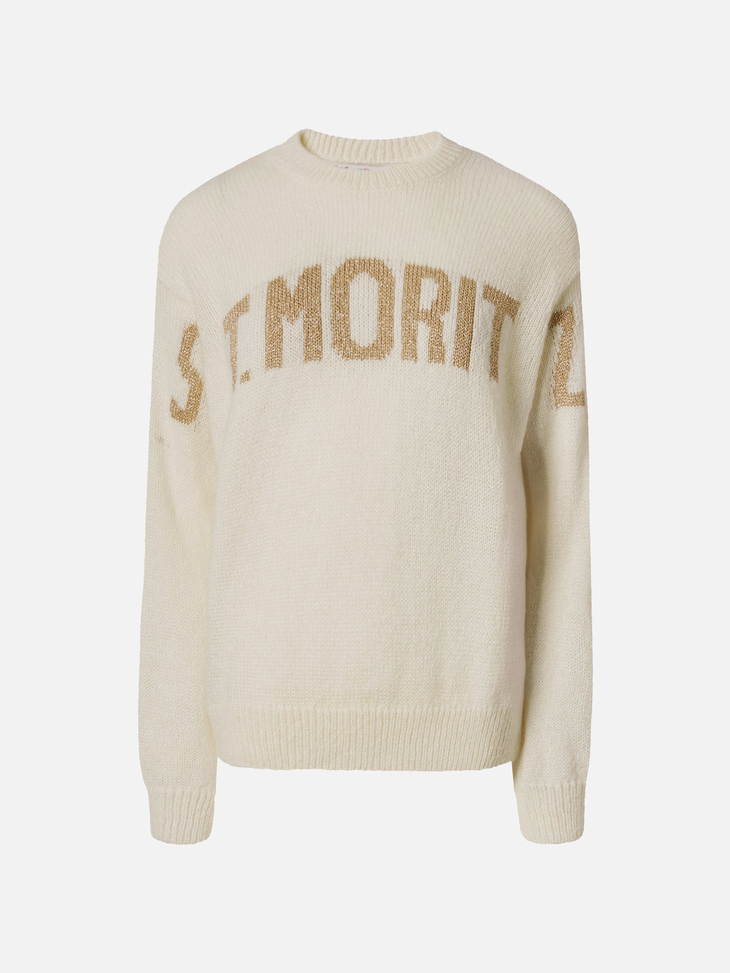 Danya Alpaka-Mischpullover in Weiß mit St. Moritz Jacquard