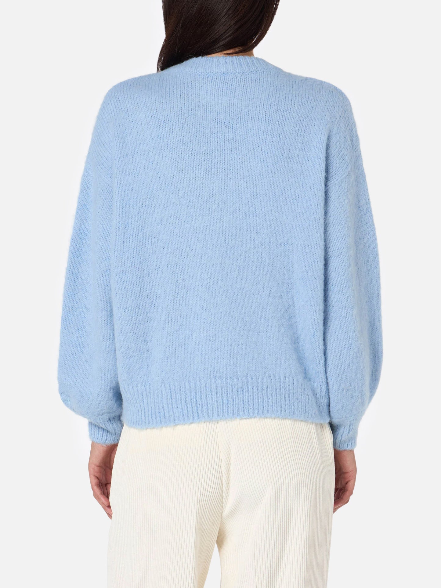 Pullover aus gebürstetem Strick mit Wolkendetails