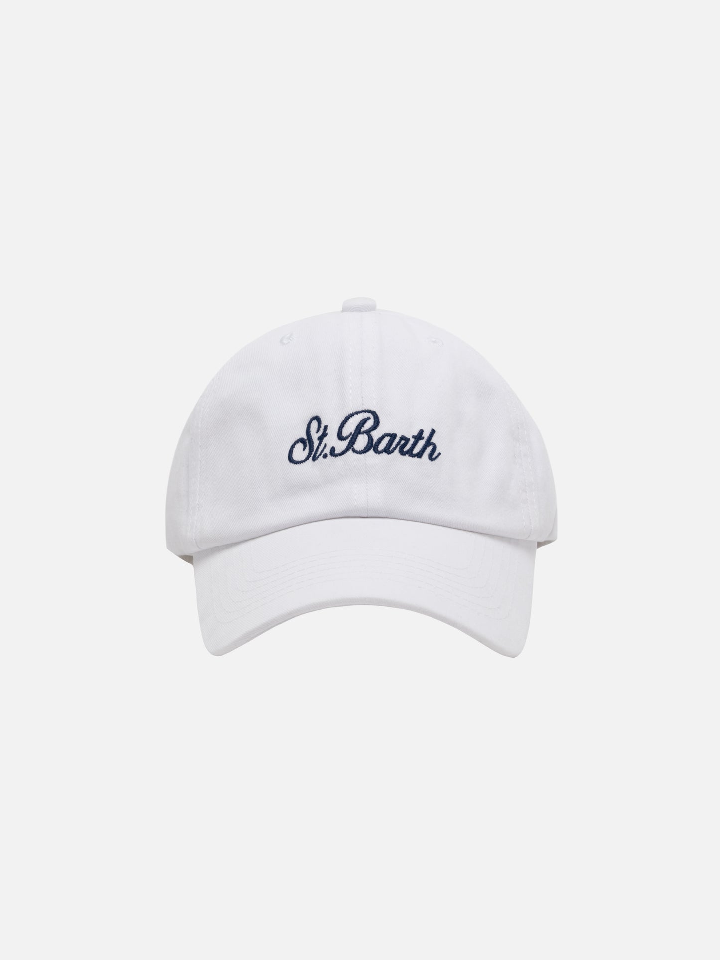 Davis white denim Ball Cap with St. Barth embroidery - MC2 Saint Barth