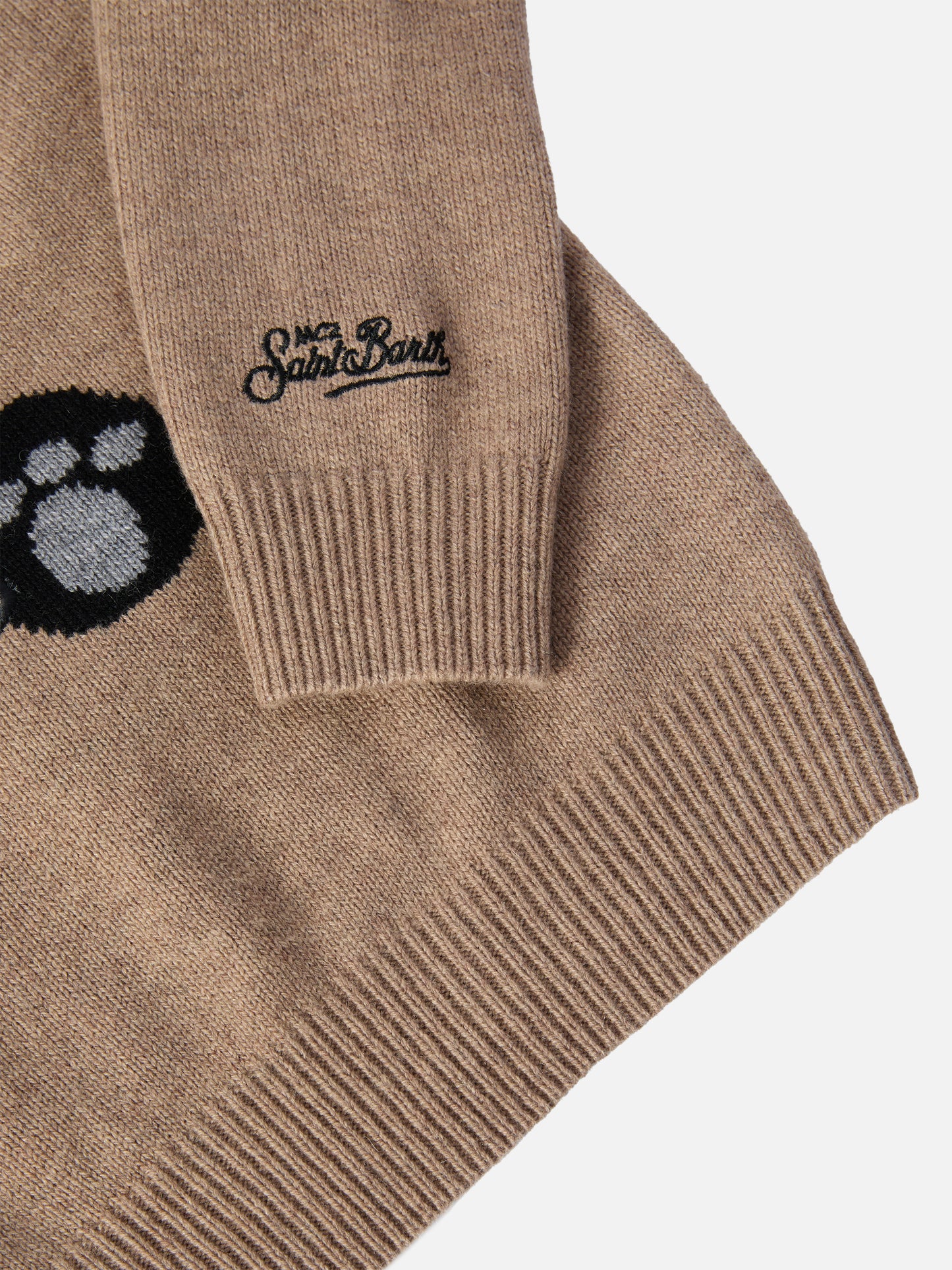Crewneck Douglas in cashmere blend with Panda Trudi patch | TRUDI SPECIAL EDITION