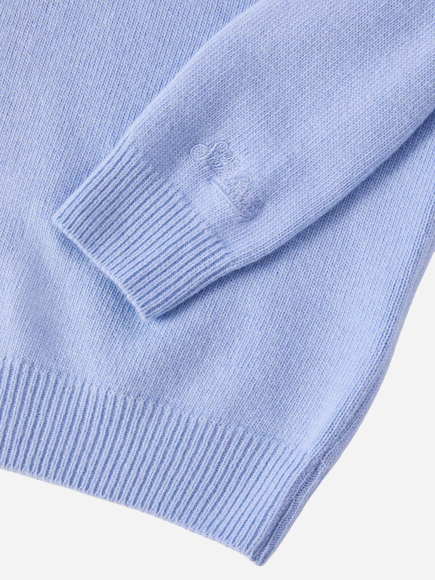 Maglione girocollo azzurro Douglas con jacquard Tutto il papà