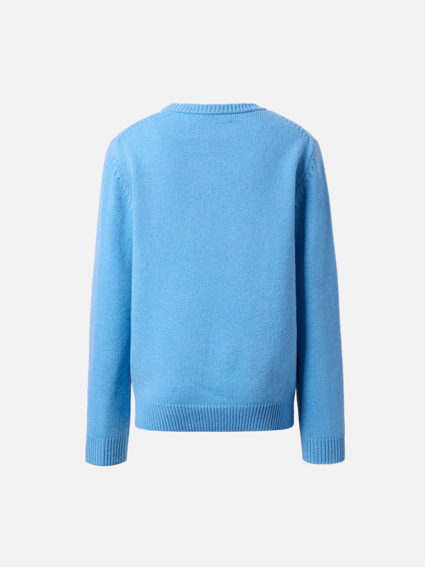 Crewneck Douglas in cashmere blend with Me ne vado dai nonni jacquard