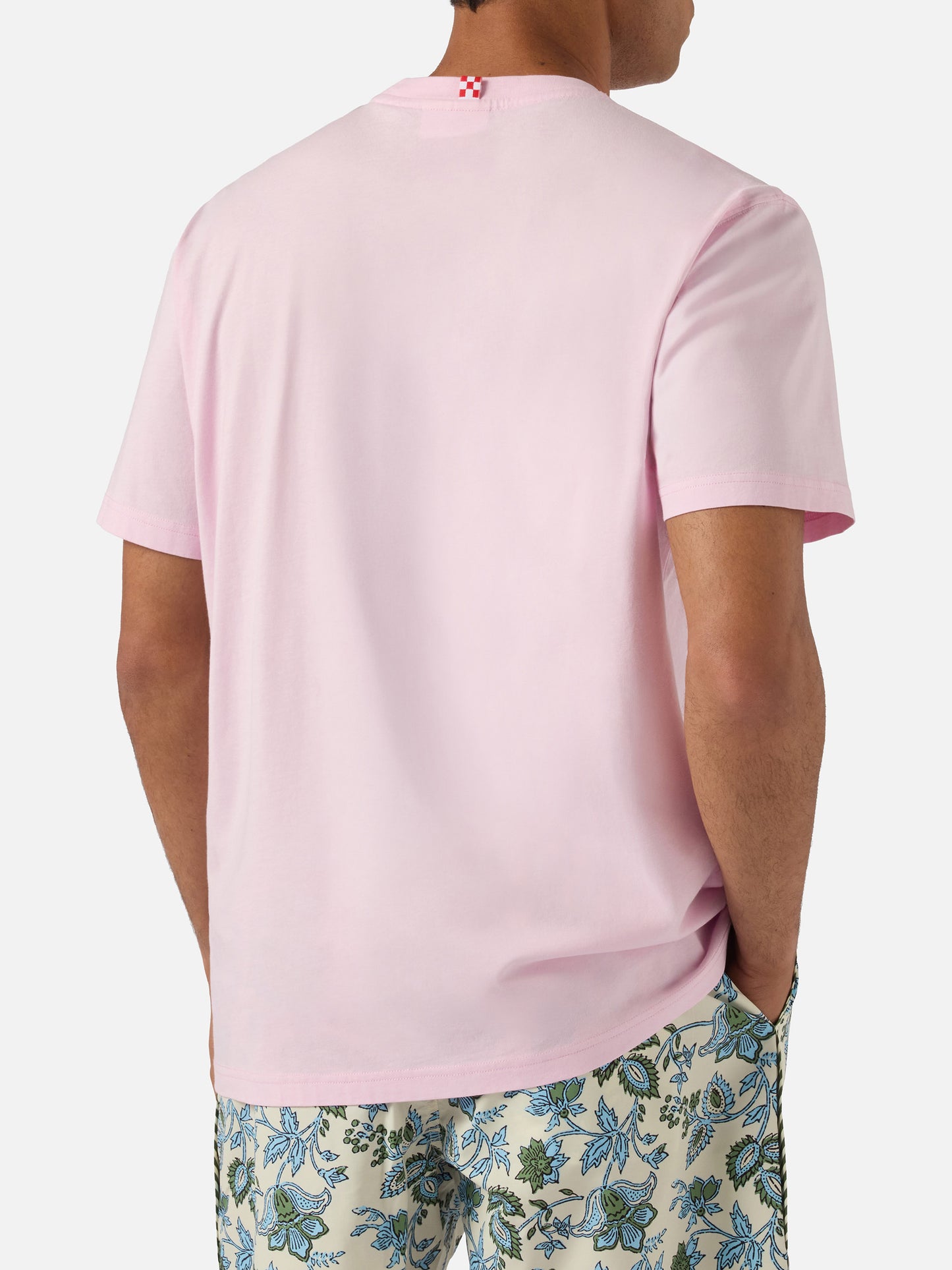 Camiseta Pink Dover de algodón con bordado del logo
