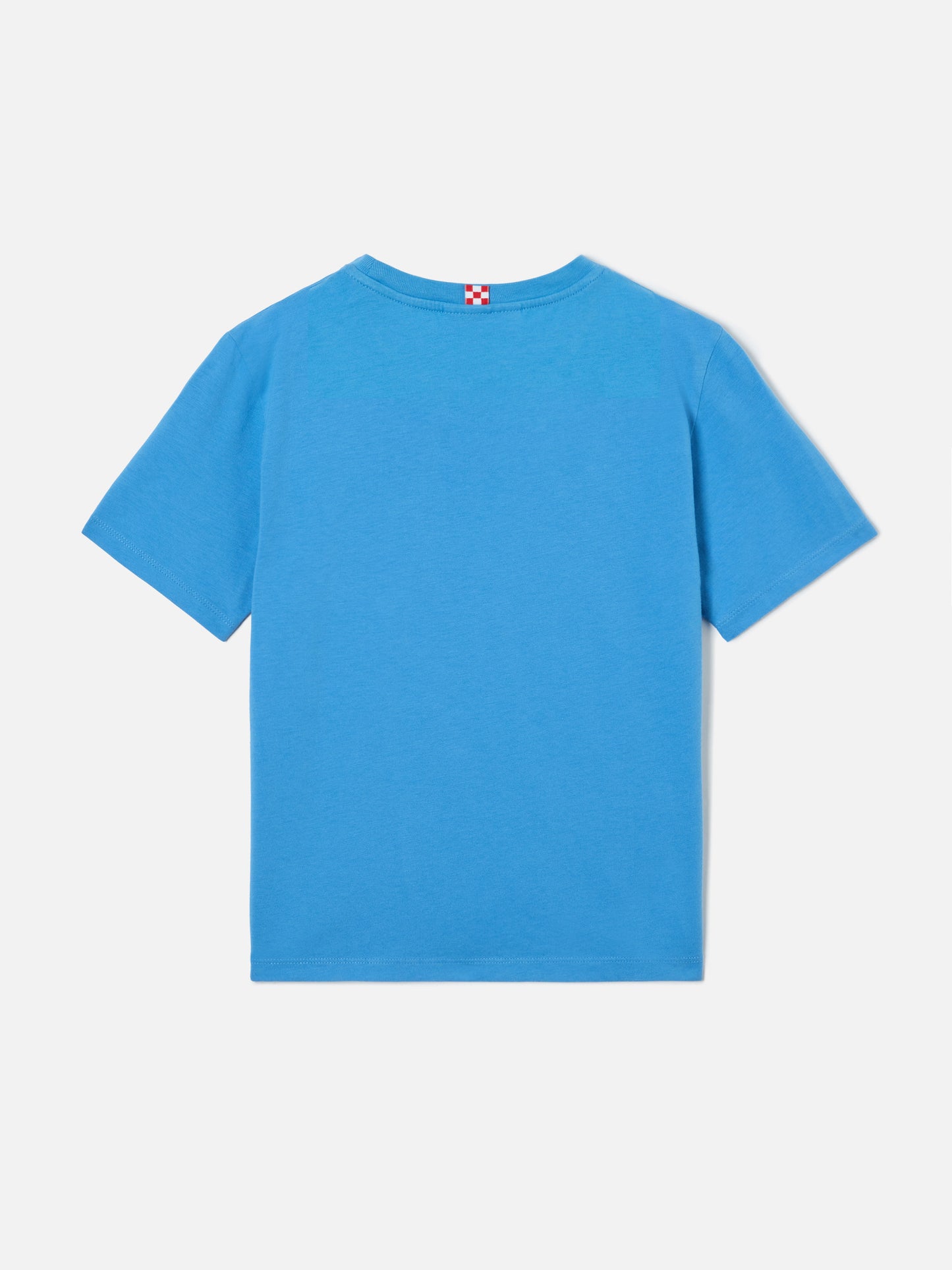 Camiseta Dover Jr azul empolvado en puro algodón con logo bordado