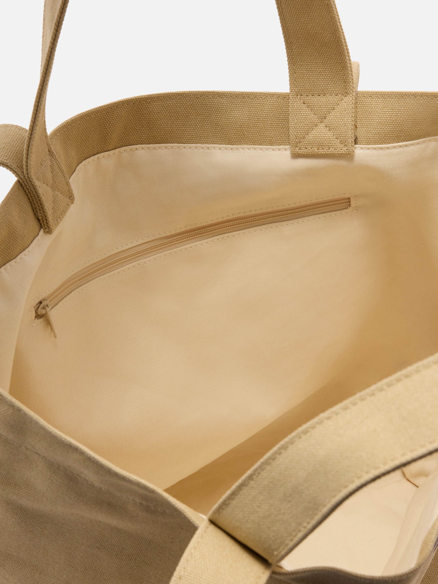 Bolso tote Essential Beach de algodón beige con logo bordado