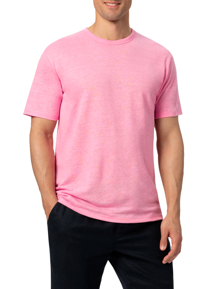 Bubble pink linen jersey t-shirt Ecstasea - MC2 Saint Barth
