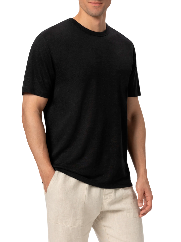 Black linen jersey t-shirt Ecstasea - MC2 Saint Barth
