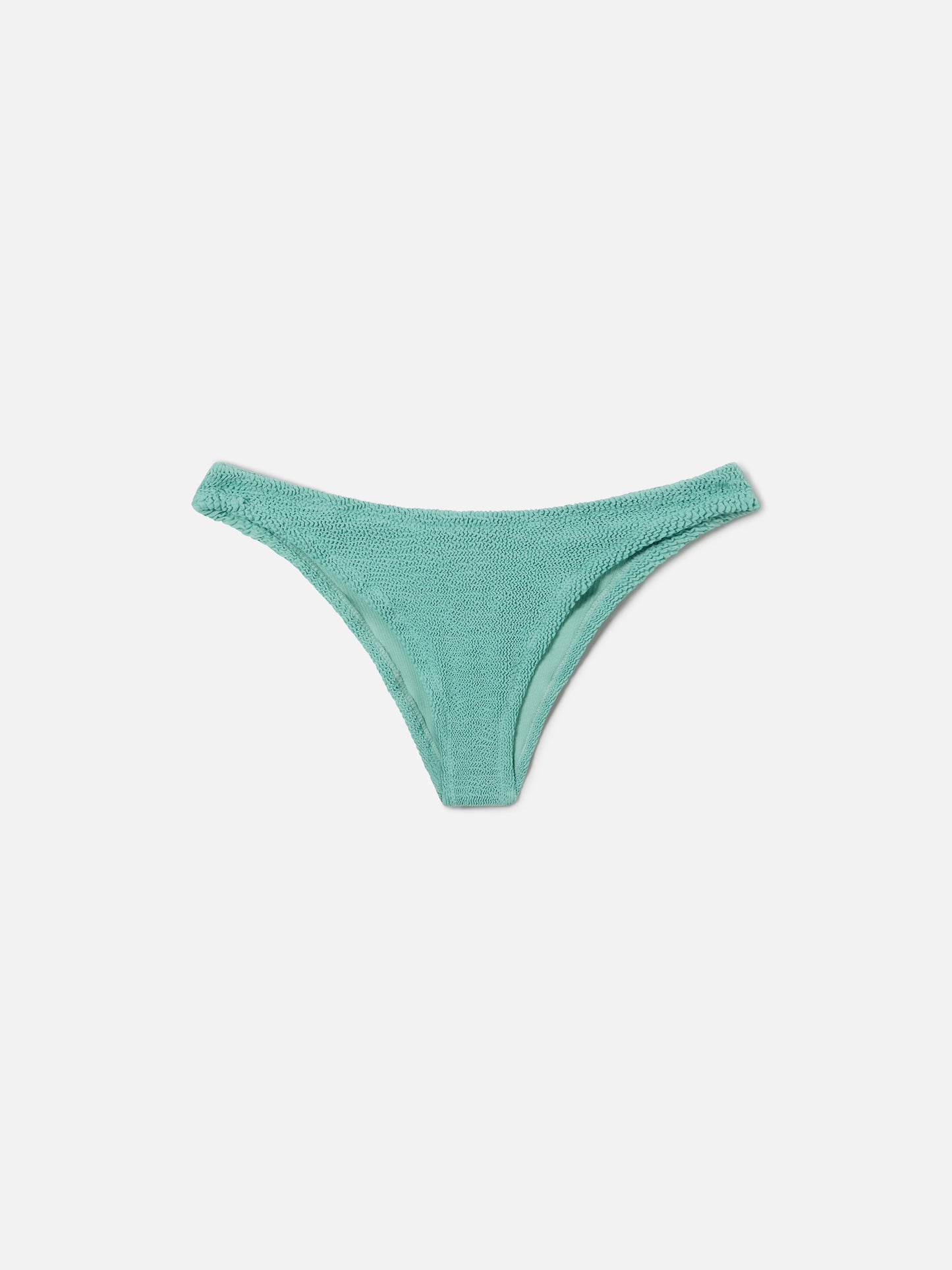 Classic swim briefs Elise in sage green crinkle