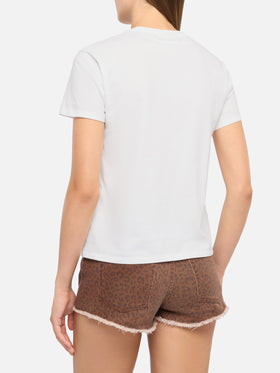 T-shirt Emilie in cotone con ricamo St. Barth habituè