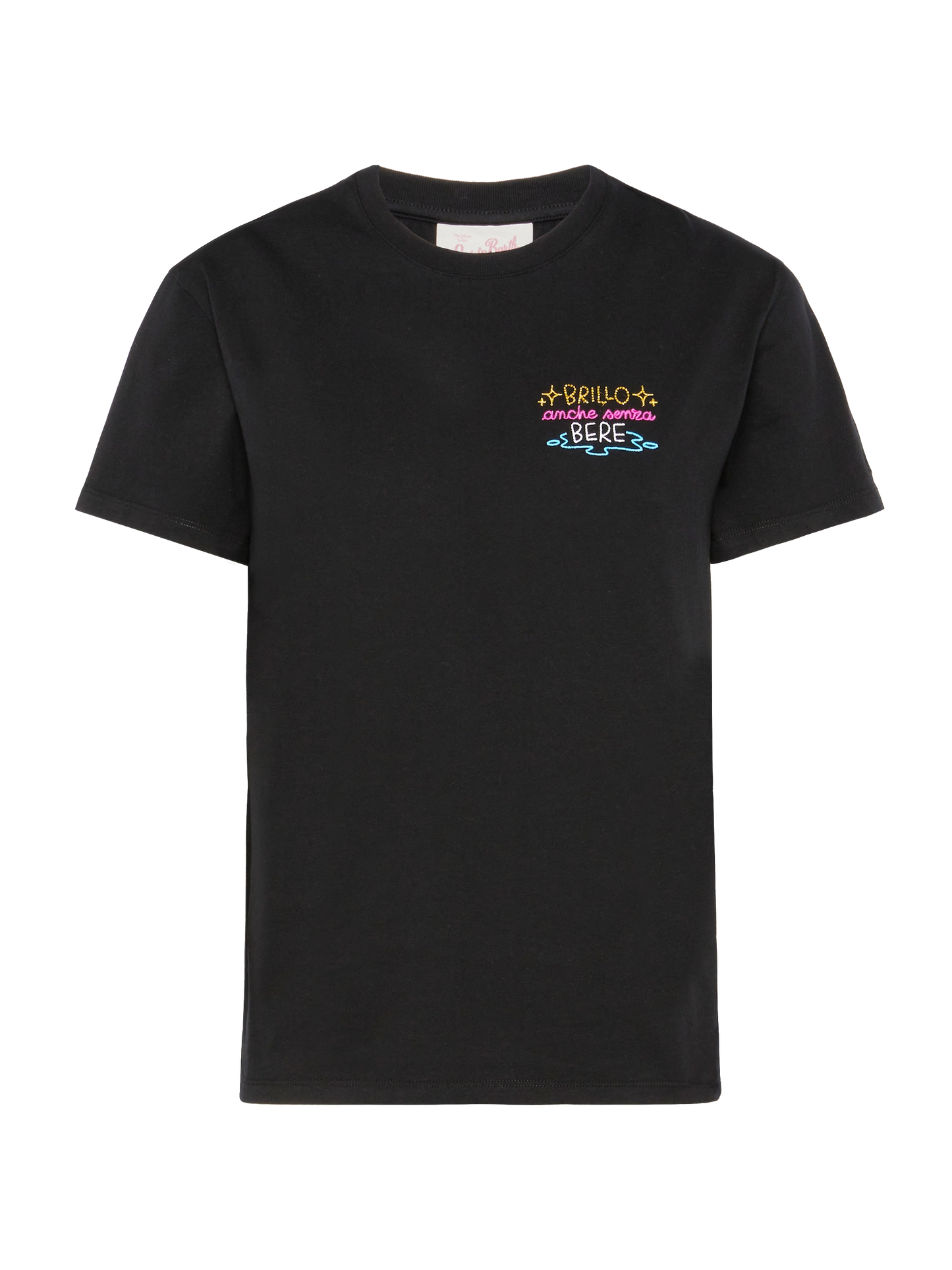 Emilie cotton t-shirt with Brillo senza bere embroidery | INSULTI LUMINOSI SPECIAL EDITION - MC2 Saint Barth