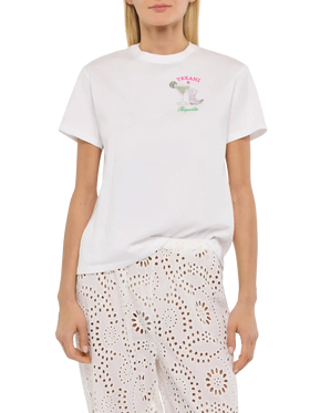 Emilie cotton t-shirt with Texani & Tequila embroidery - MC2 Saint Barth