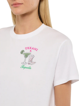 Emilie cotton t-shirt with Texani & Tequila embroidery - MC2 Saint Barth