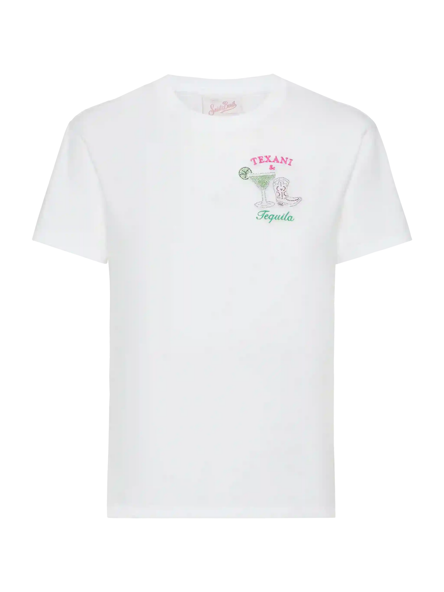 Emilie cotton t-shirt with Texani & Tequila embroidery - MC2 Saint Barth