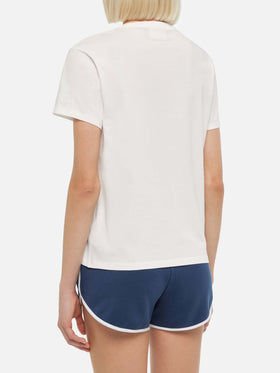 Emilie cotton t-shirt with GIN-fluencer embroidery - MC2 Saint Barth