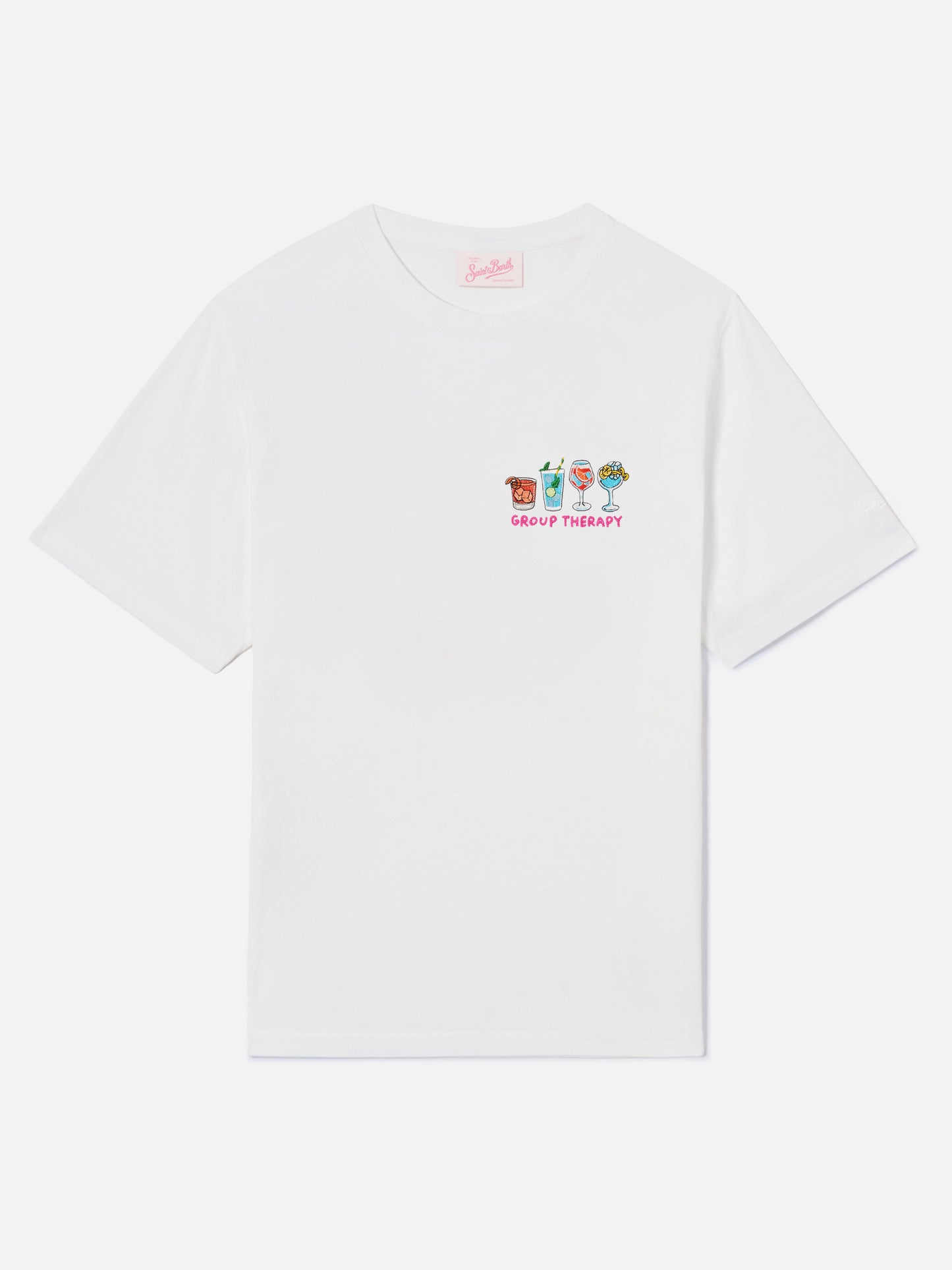 Camiseta Emilie blanca con bordado Group Therapy