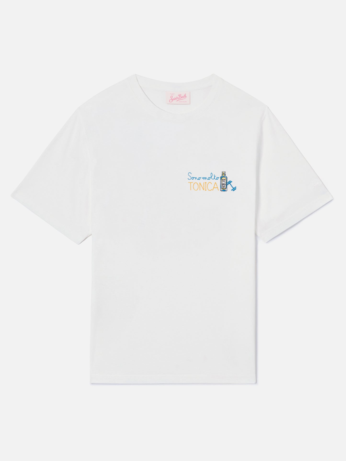 Camiseta Emilie blanca con bordado Sono molto Tonica
