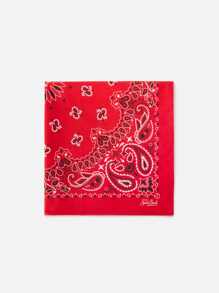 Foulard con stampa bandana rossa