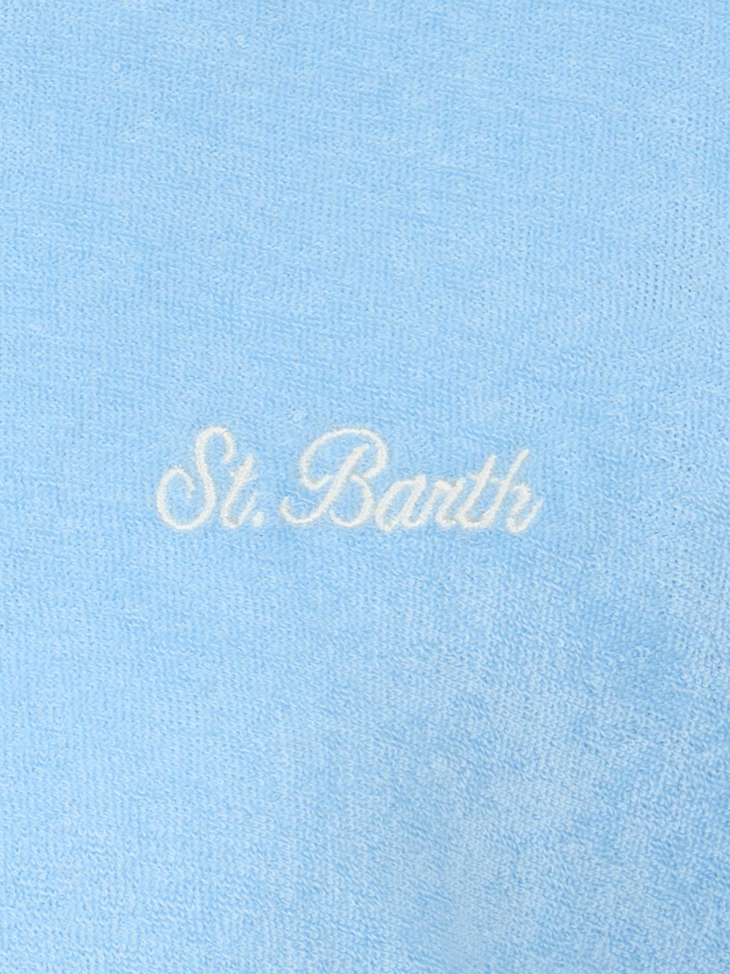 Boy light blue terry t-shirt Gary with St. Barth embroidery - MC2 Saint Barth
