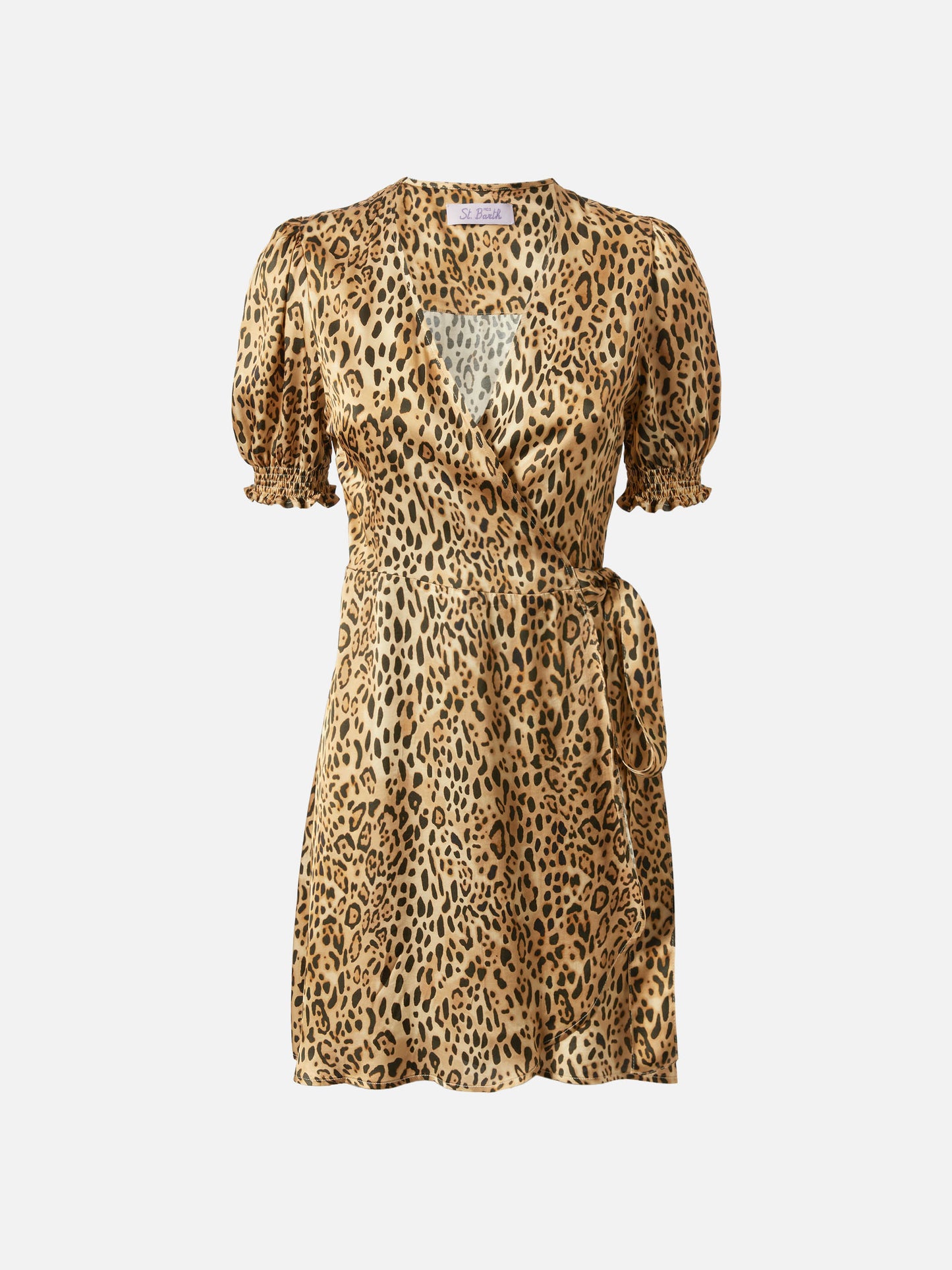 Woman short dress with leopard print