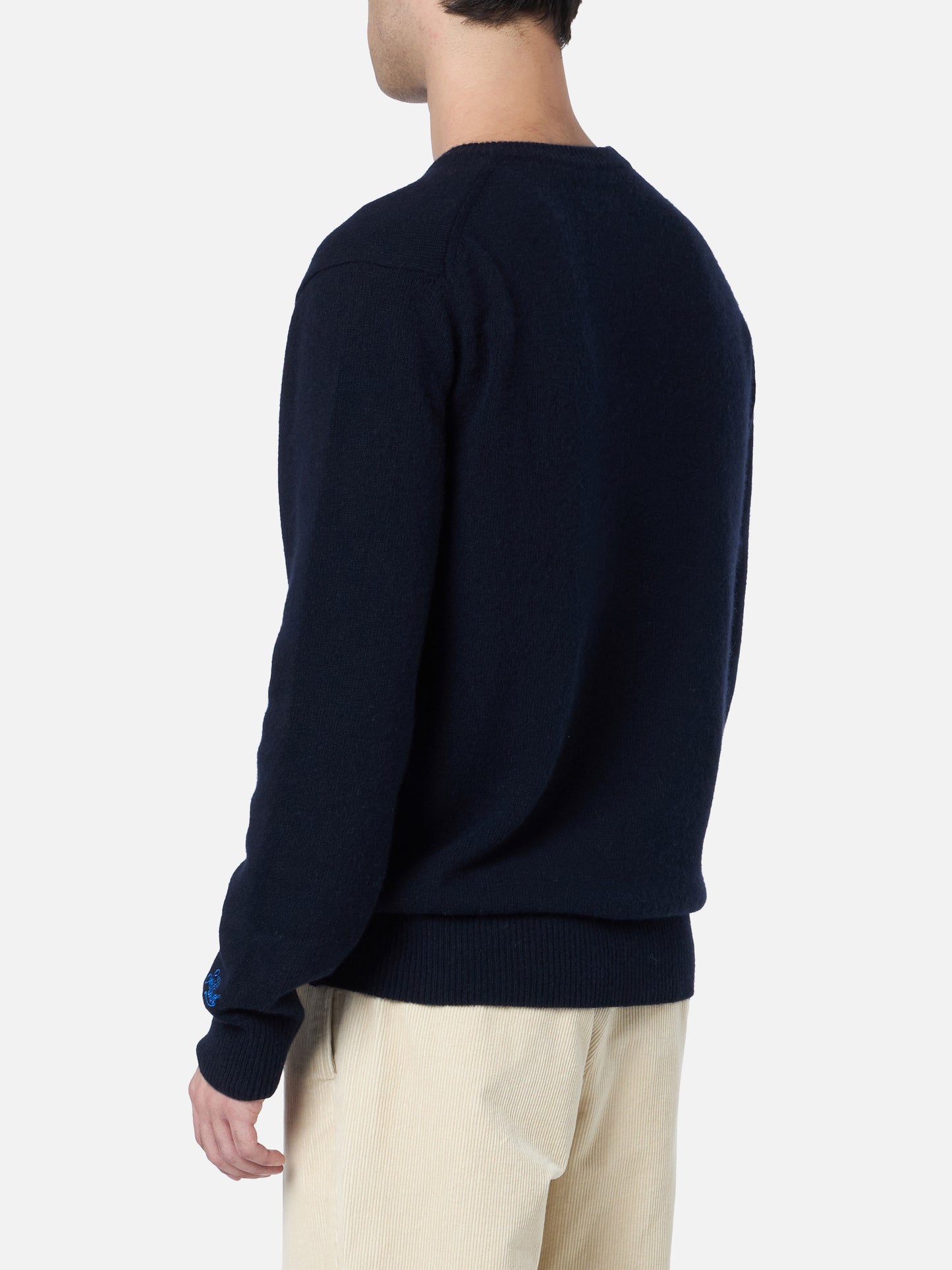 Man blue sweater Heron with Apres ski embroidery - MC2 Saint Barth