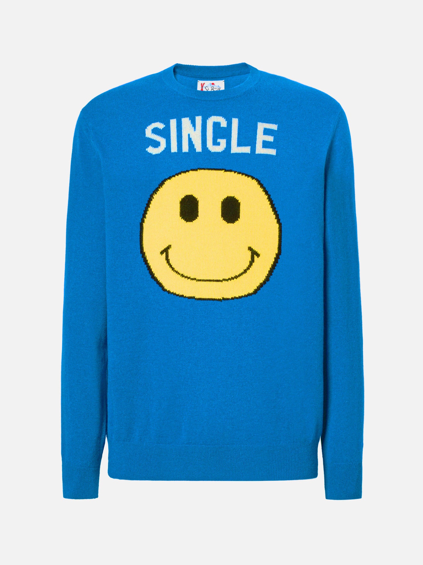 Green crewneck Heron with Single jacquard