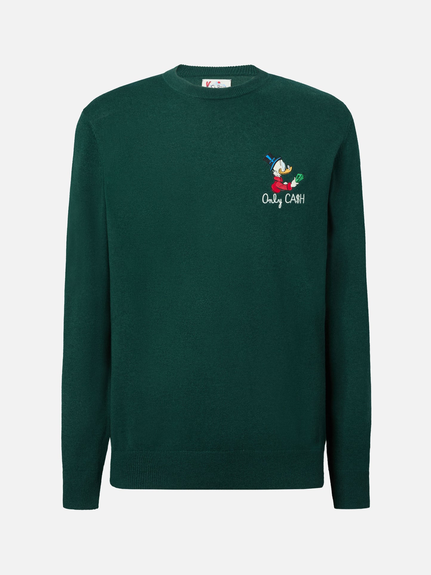 Crewneck sweater Heron Light with Uncle Scrooge embroidery |DISNEY SPECIAL EDITION