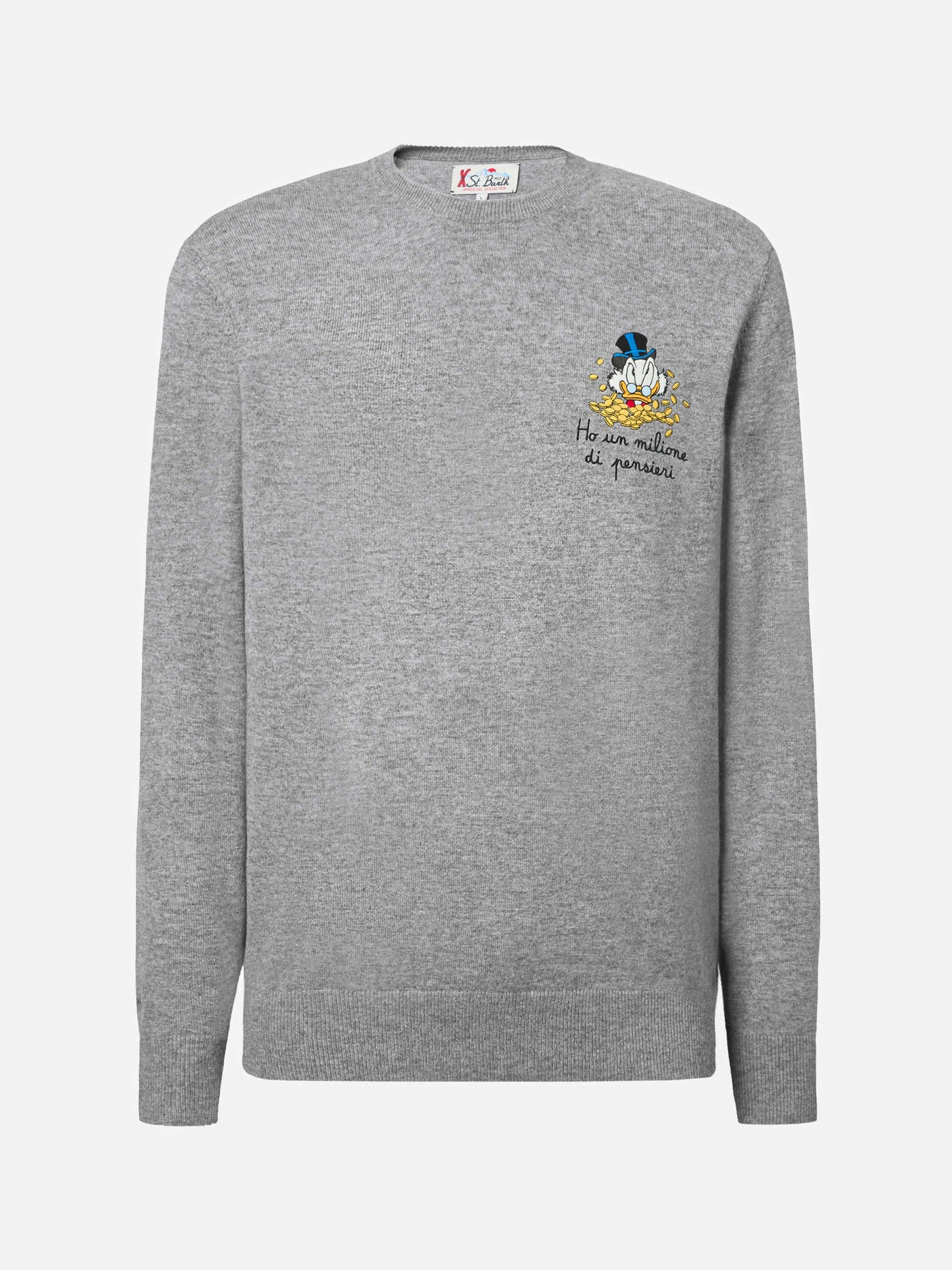 Crewneck sweater Heron Light with Uncle Scrooge embroidery | DISNEY SPECIAL EDITION