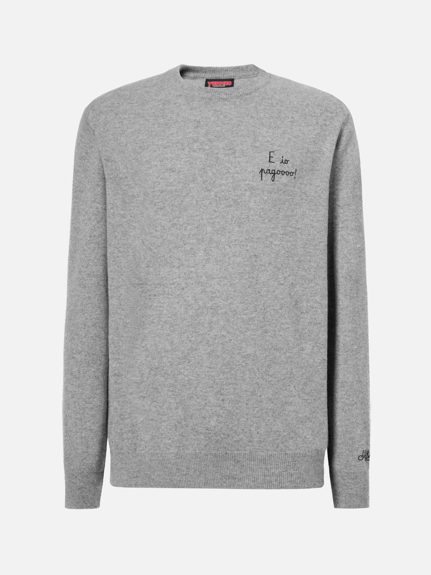 Crewneck sweater Heron Light with E io pagooo embroidery | YUPPIES SPECIAL EDITION