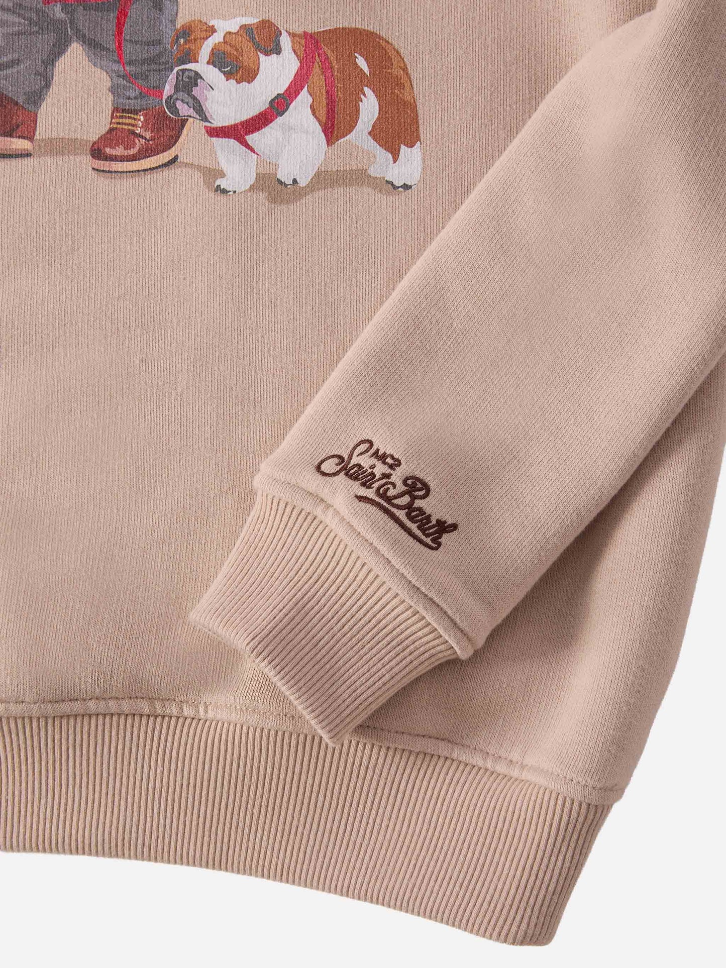 Felpa girocollo Hutton con stampa orsetto