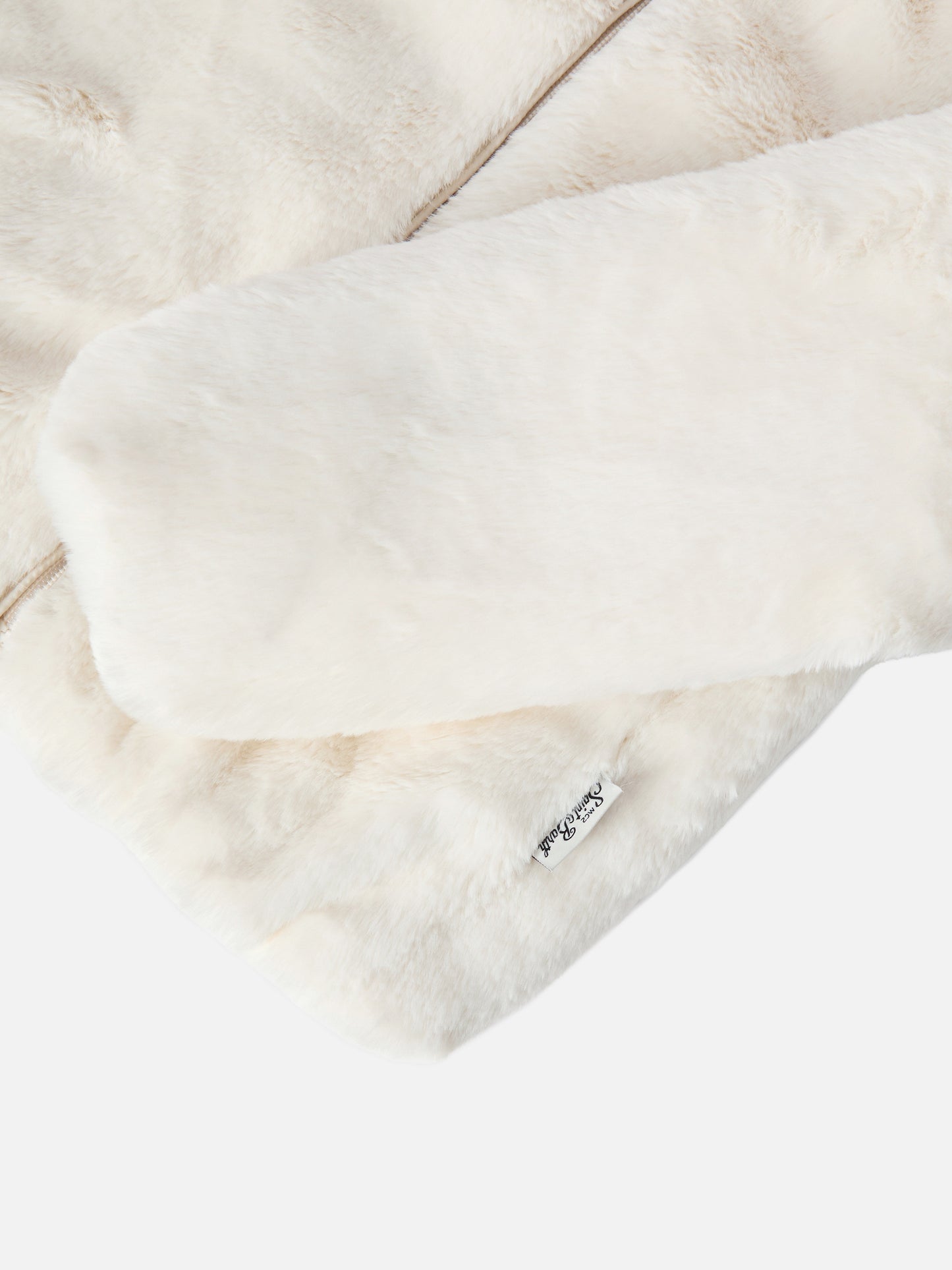 Giacca in faux fur con cappuccio con orecchie e pendaglio Trudi