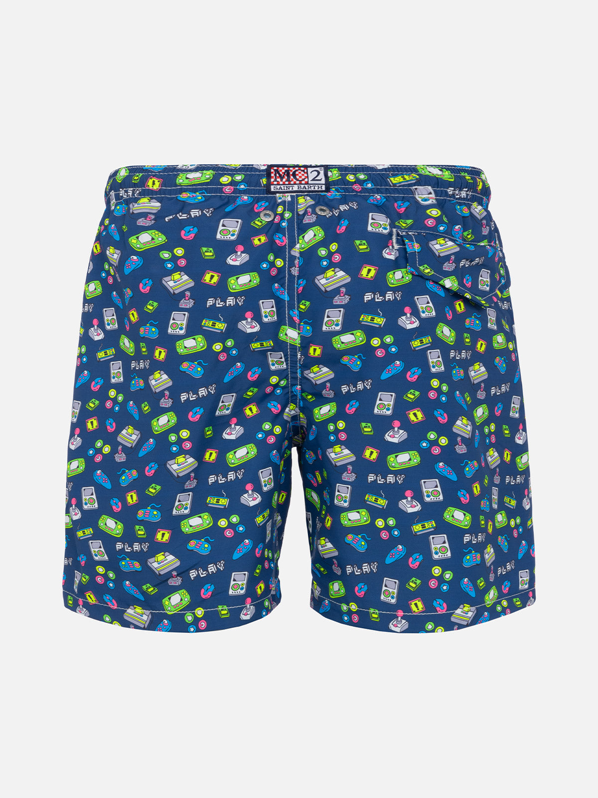Boy swim shorts with retro games print - MC2 Saint Barth