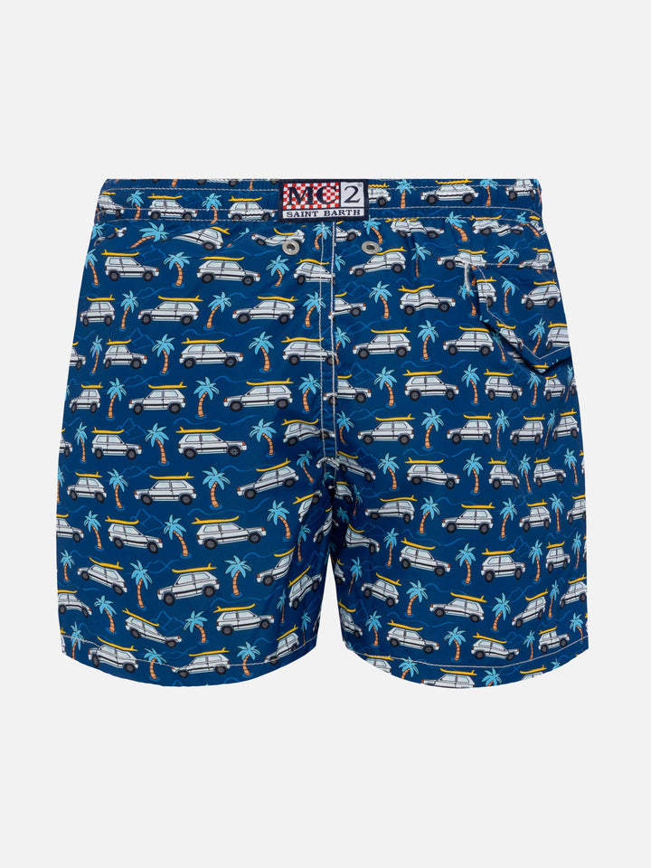 Jean Lighting lightweight fabric swim shorts with Panda car print | FIAT SPECIAL EDITION - MC2 Saint Barth