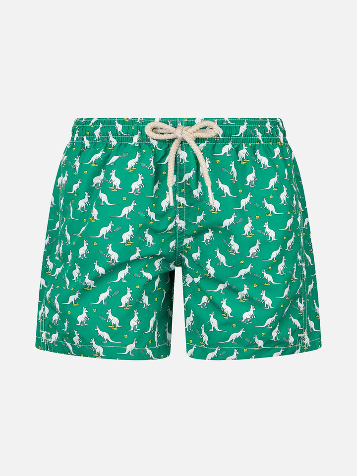 Boy lightweight fabric swim-shorts Jean Lighting with Australian brand logo print | AUSTRALIAN BRAND SPECIAL EDITION