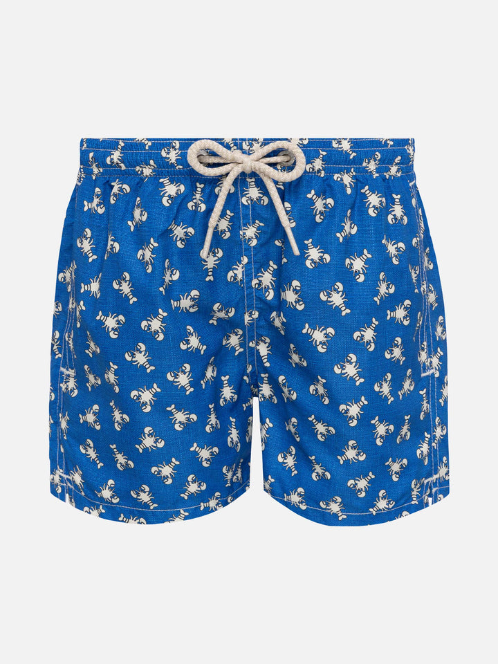 Jean Lighting lightweight fabric swim shorts with lobster print - MC2 Saint Barth