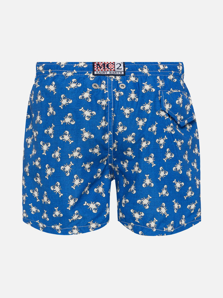 Jean Lighting lightweight fabric swim shorts with lobster print - MC2 Saint Barth