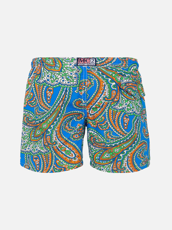 Boy swim shorts with paisley print - MC2 Saint Barth