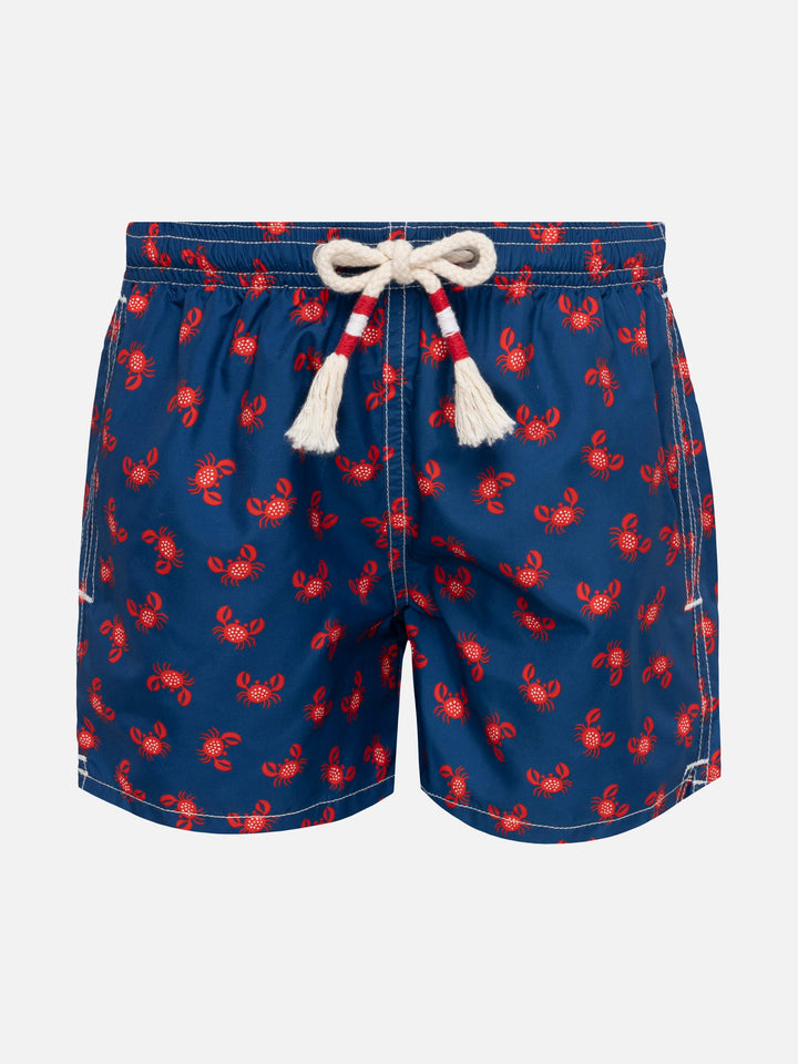 Jean Lighting 70 lightweight swim shorts with crab print - MC2 Saint Barth