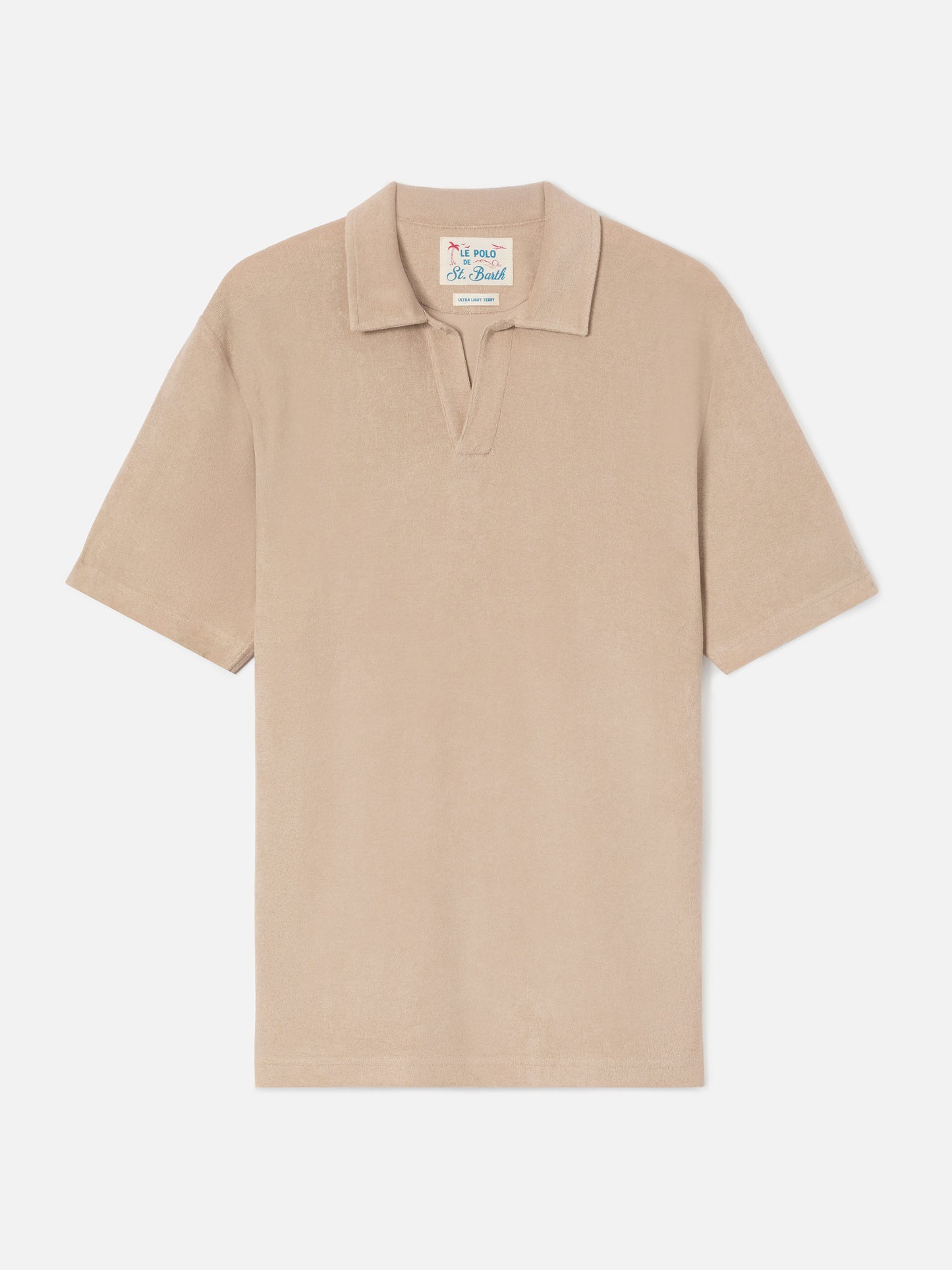 Beige Jeremy polo in terry-effect cotton