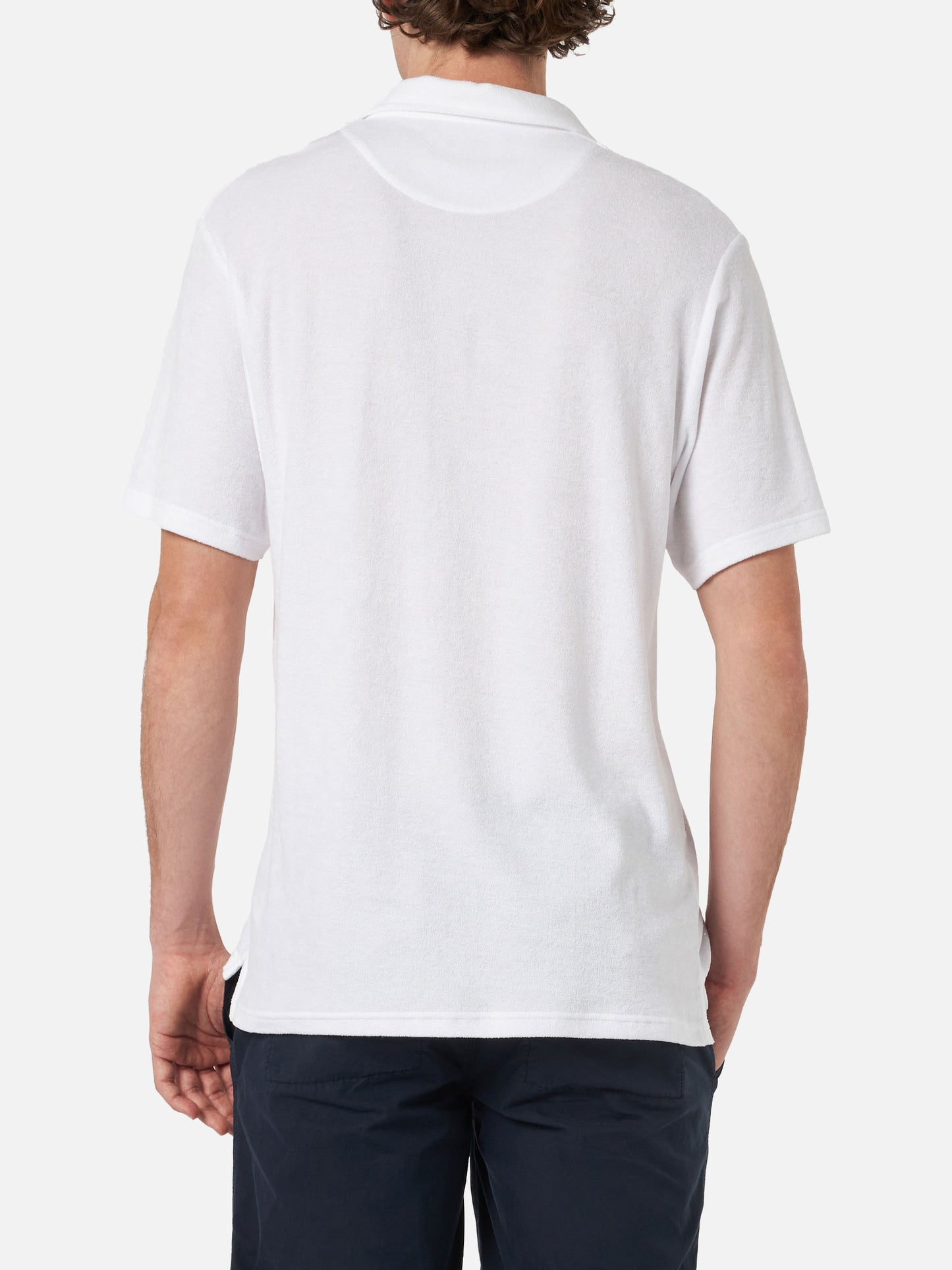 Man white terry polo shirt Jeremy - MC2 Saint Barth