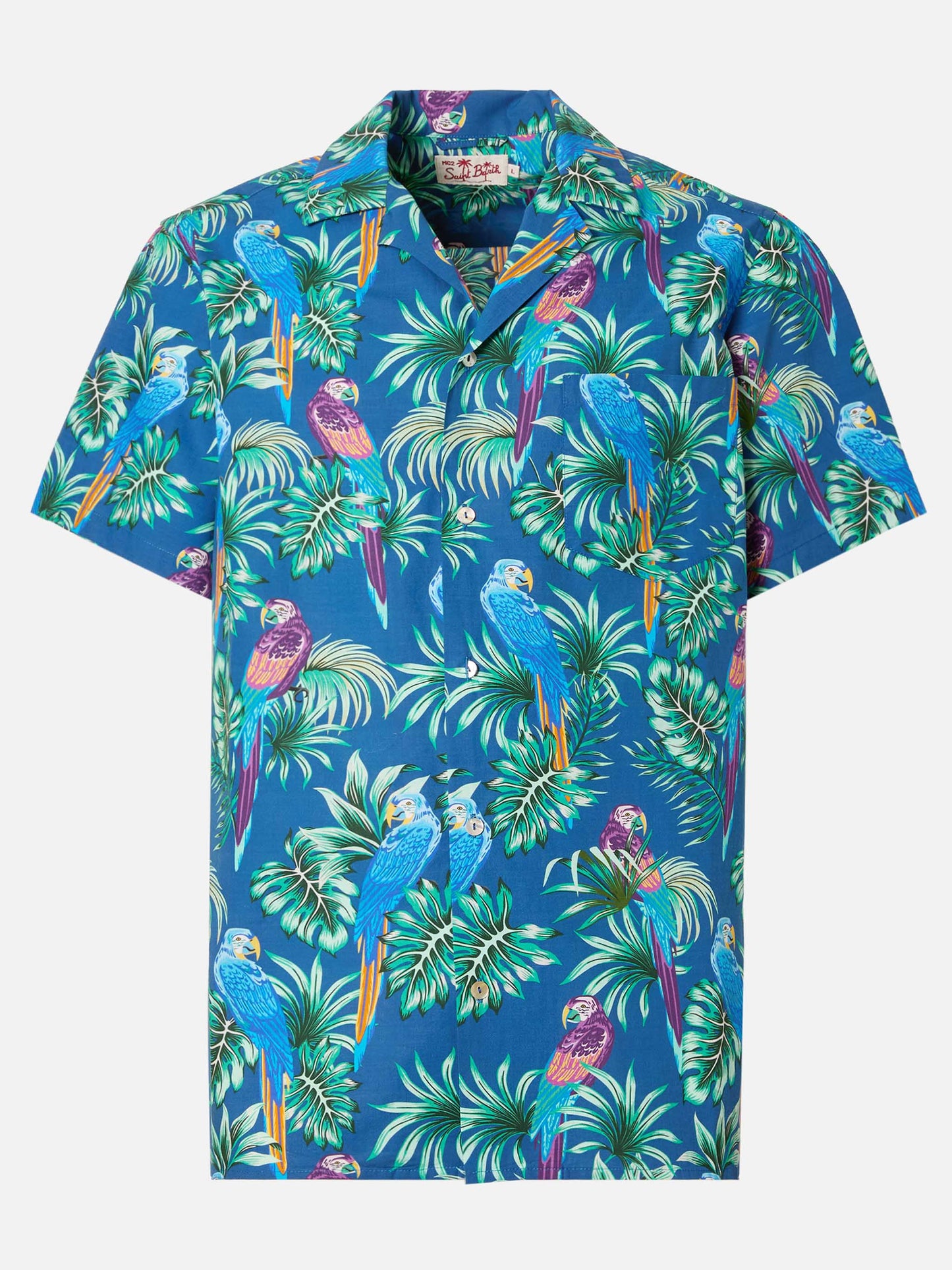 Camicia Kalea in cotone con stampa tropicale