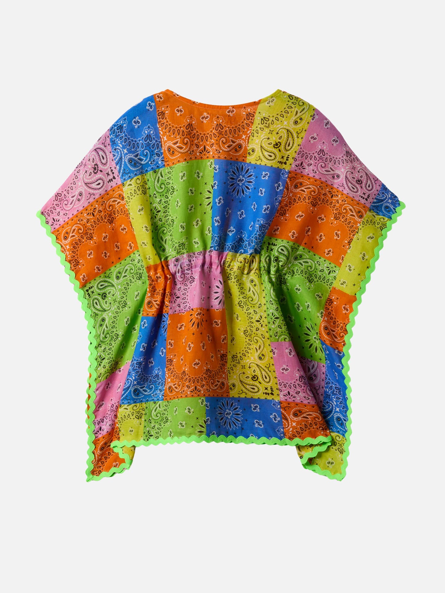 Poncho Kate con stampa bandana multicolore