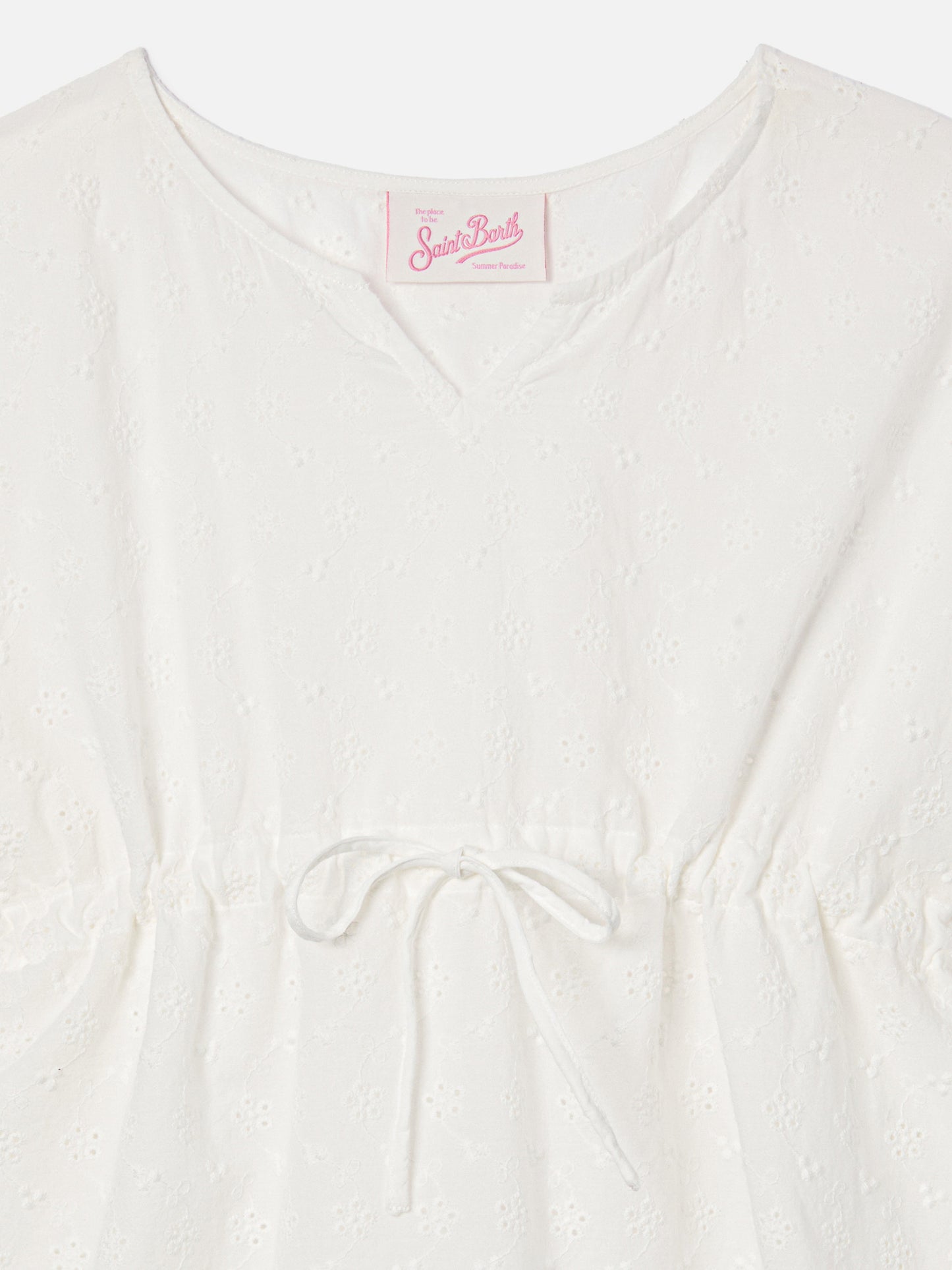 Caftano Kate in sangallo bianco