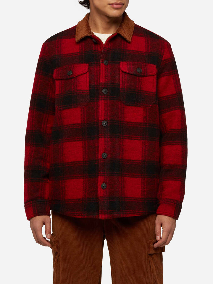 Man wool blend overshirt Landeck with tartan print - MC2 Saint Barth