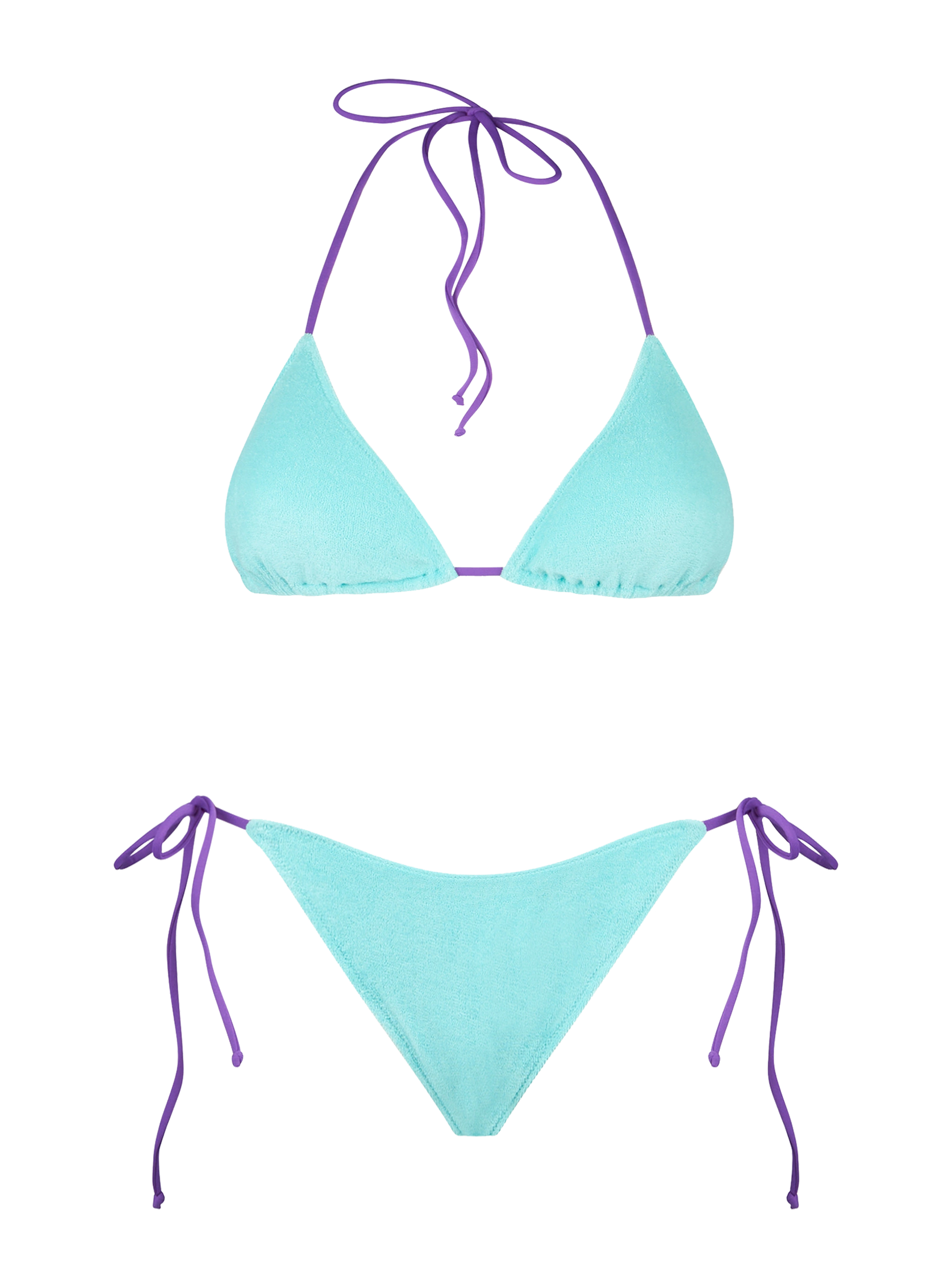 Woman water green terry triangle bikini | MELISSA SATTA SPECIAL EDITION - MC2 Saint Barth